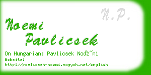 noemi pavlicsek business card